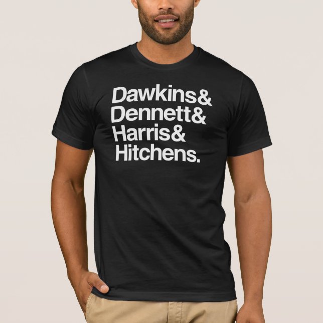 Camiseta Dawkins & Dennett & Harris & Hitchens. (Frente)