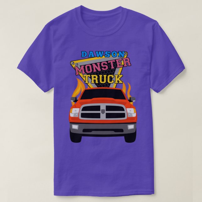 Camiseta Dawson name with monster truck (Frente do Design)