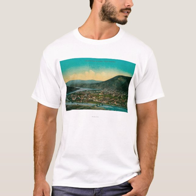 Camiseta Dawson, opinião da cidade do território yukon de (Frente)