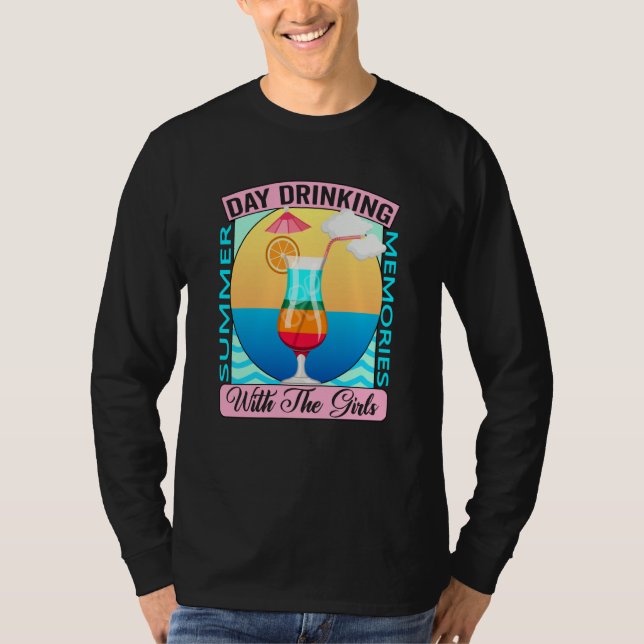 Camiseta Day Drinking At The Lake With My Girls Summer Memo (Frente)