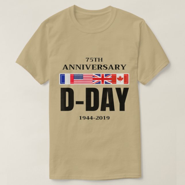 Camiseta Day Normandy Landing 75º aniversário Men G (Frente do Design)
