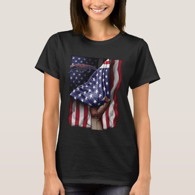 Camiseta Day Of Independence US Flag Gila Monster (Frente)