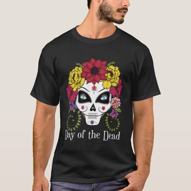 Camiseta Day of the Dead Sugar Skull (Frente)