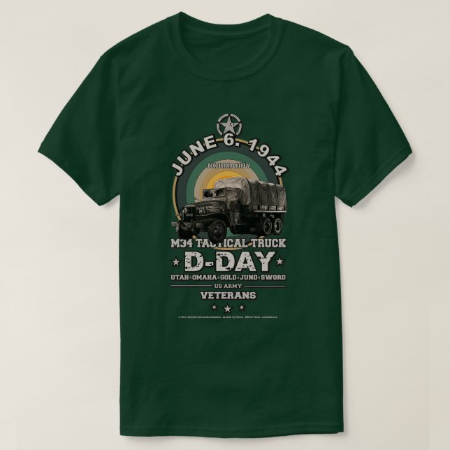 Camiseta Day Operation Overlord veterans (Frente do Design)