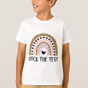 Camiseta Day Rock The Test Teacher Engraçado Rainbow Testin