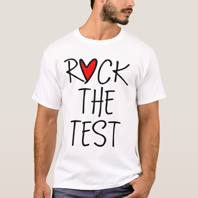 Camiseta Day Rock The Test Teacher Testing Day Engraçado Pr (Frente)