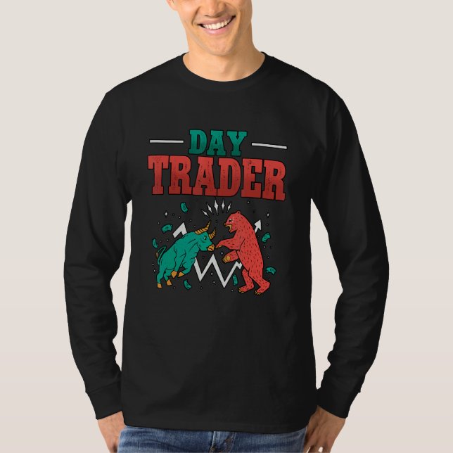 Camiseta Day Trader Bullish Bearish Crypto Stocks Investor (Frente)