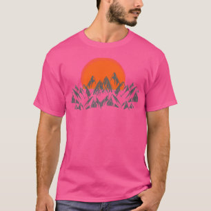 Camiseta Daybreak Com Montanhas Populares Designs Da Nature
