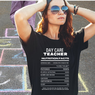 Camiseta Daycare Professora Nutrição Fala T-Shirt Engraçado