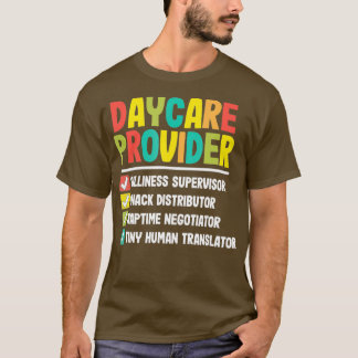 Camiseta Daycare Provider Checklist Funny Gift Chilcare