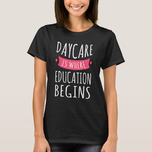 Camiseta Daycare Provider do Serviço de Cuidados Infantis (Frente)