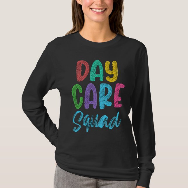 Camiseta Daycare Squad Daycare Provider Daycare Teacher Pre (Frente)