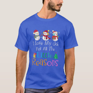 Camiseta Daycare Teacher Christmas Eu Adoro Meu Trabalho Pa