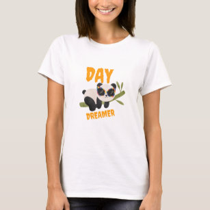 Camiseta "DayDreamerPanda veste óculos de sol: panda branca