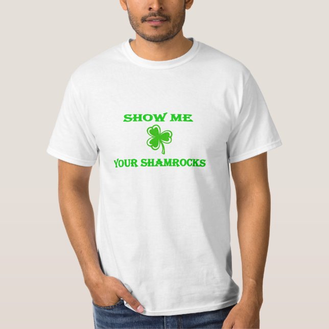 Camiseta DayDrinker mostra-me seus trevos (Frente)