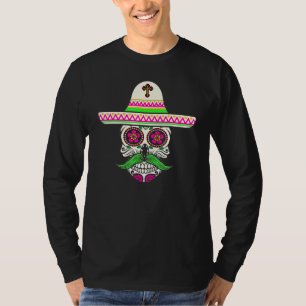 Camiseta Days Crânio Do Dia Morto De Los Muertos Sugar Hi
