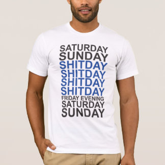 Camiseta Days of the week black-blue