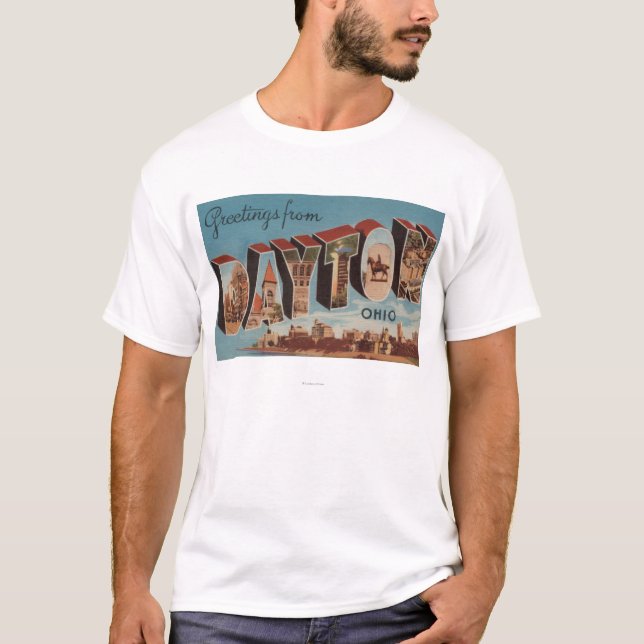 Camiseta Dayton, letra ScenesDayton de OhioLarge, OH (Frente)