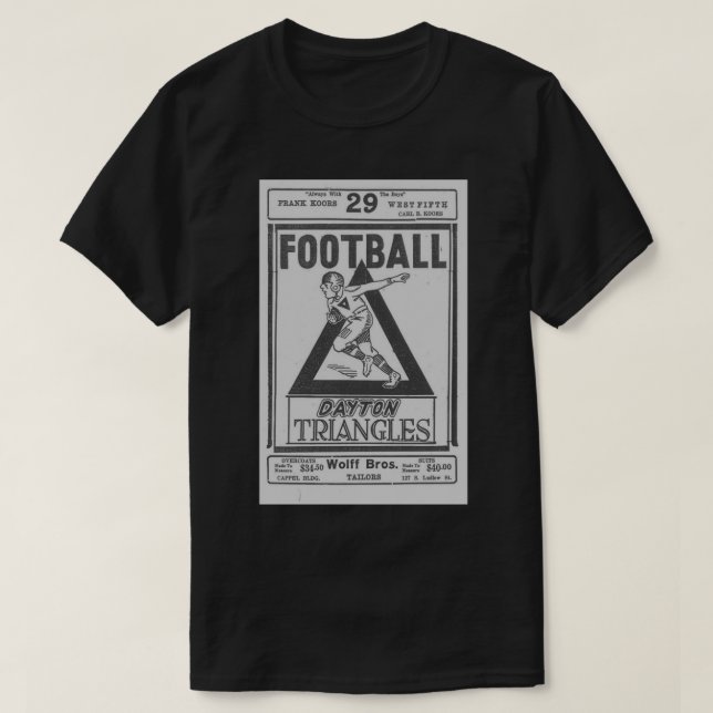 Camiseta Dayton Triangles Futebol Sticker (Frente do Design)