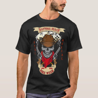 Camiseta Daytona Beach Bike Week 2023 Cowboy Skull