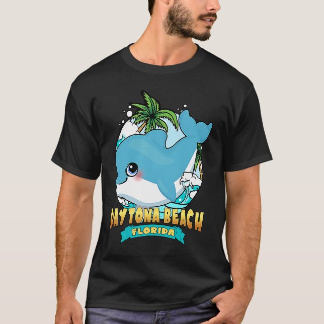 Camiseta DAYTONA BEACH FLORIDA Cute Baby Dolphin Souvenir (Frente)