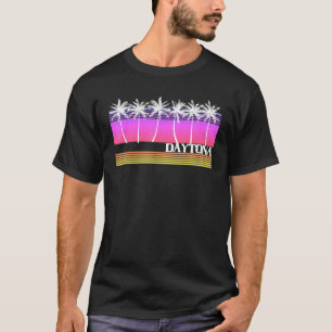 Camiseta Daytona Beach Flórida Estilo Retro Vintage Sunset