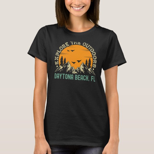 Camiseta Daytona Beach, Florida - Explorar o Prem do Exteri (Frente)