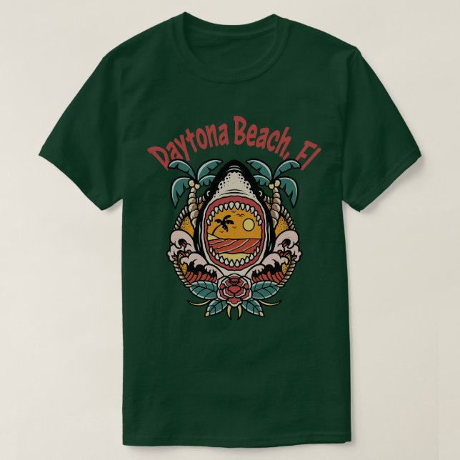 Camiseta Daytona Beach Florida Leste Coast Beaches Surf (Frente do Design)