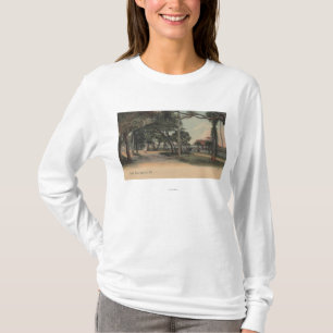 Camiseta Daytona, Florida - vista da rua da praia