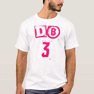Camiseta dB3 - rosa quente no preto