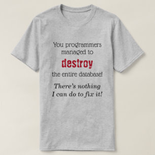 Camiseta DB Admin: "Não há nada que eu posso fazer para o