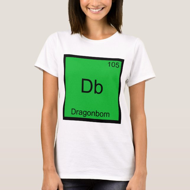 Camiseta Db - Dragonborn Funny Chemical Element Symbol Tee (Frente)