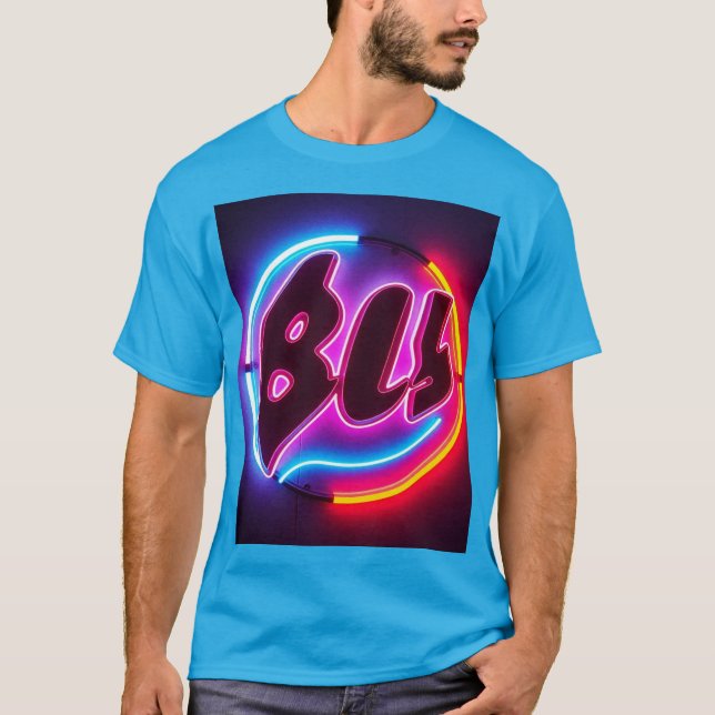 Camiseta DC azul Design Neon (Frente)