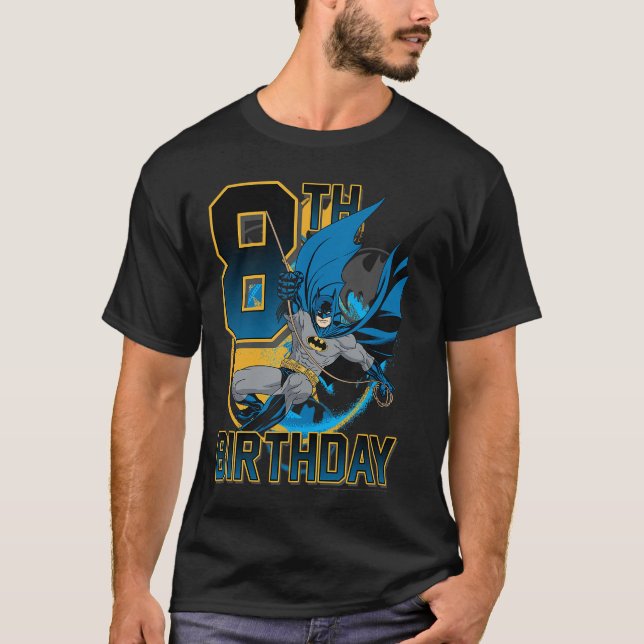 Camiseta DC Comics Batman 8º Aniversário Bat Balanço Ação P (Frente)
