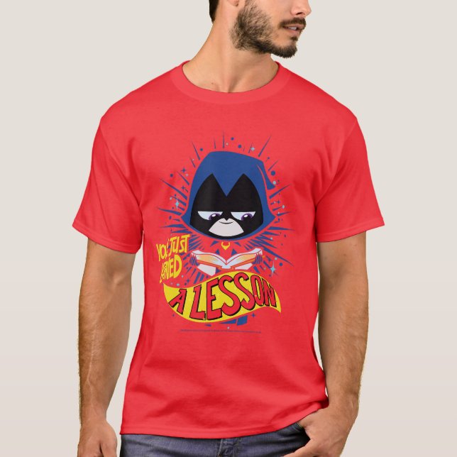 Camiseta DC Comicseenitans Go Raven Acaba de Aprender uma L (Frente)
