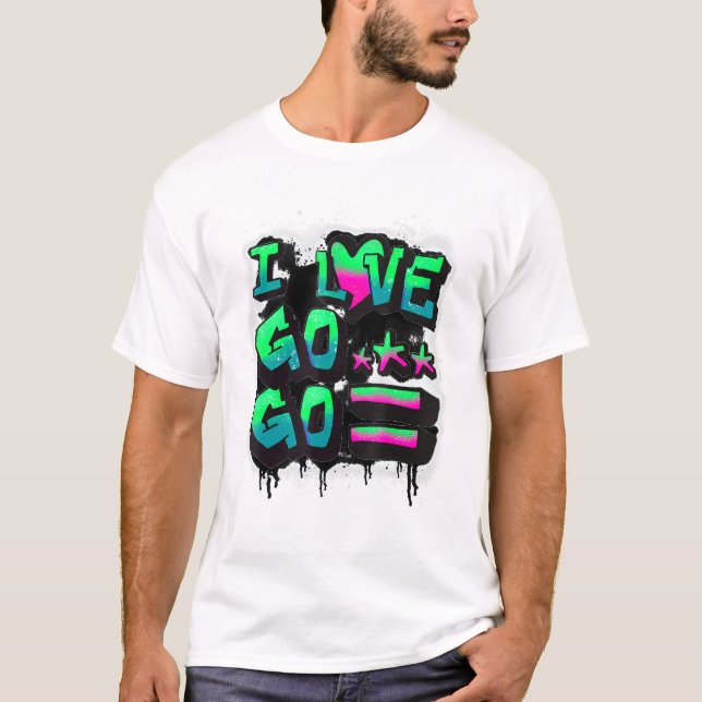 Camiseta Dc I Love Go Music Para Crianças E Adultos (Frente)