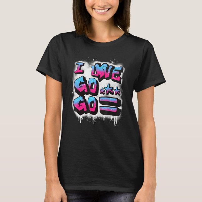 Camiseta Dc I Love Go Music Para Crianças E Adultos 1 (Frente)