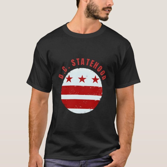 Camiseta Dc Statehood District Of Columbia Flag (Frente)
