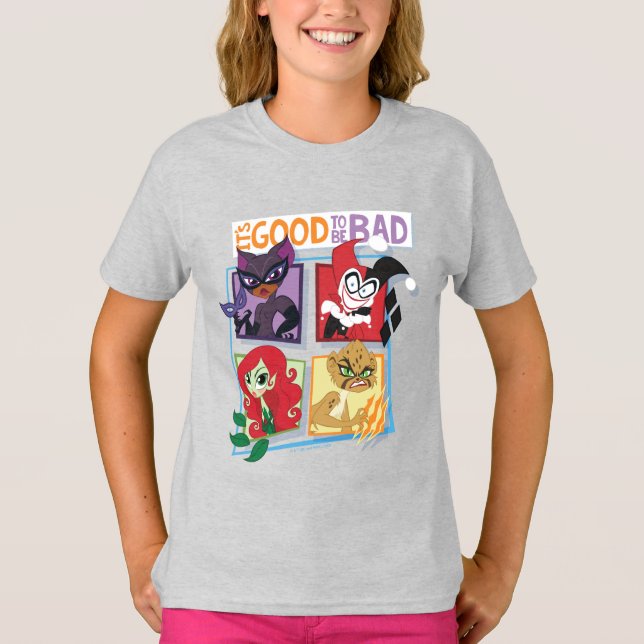 Camiseta DC Super Villain Girls É bom ser ruim (Frente)