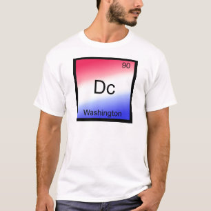 Camiseta Dc - Washington, Símbolo do Elemento Químico