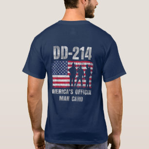 Camiseta Dd214 Américas Cartão Oficial Engraçado Militar