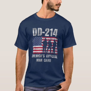 Camiseta Dd214 Américas Cartão Oficial Engraçado Militar