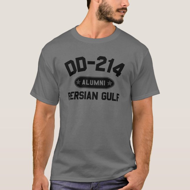 Camiseta DD-214 Alumni Persa do Golfo Pérsico Veterano D214 (Frente)