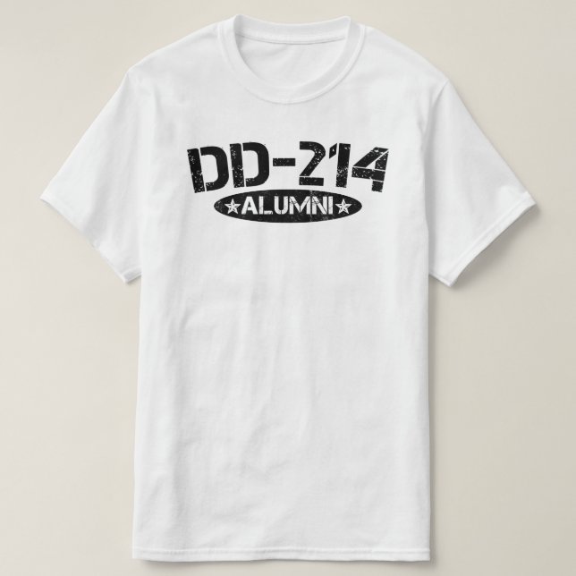 Camiseta dd-214 antigos alunos (Frente do Design)
