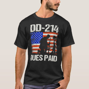 Camiseta Dd 214 Dues Pagas Dd214 Soldier Veteran