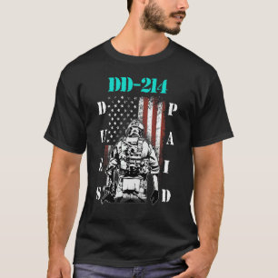 Camiseta Dd 214 Dues Pagas Dd214 Soldier Veteran 1