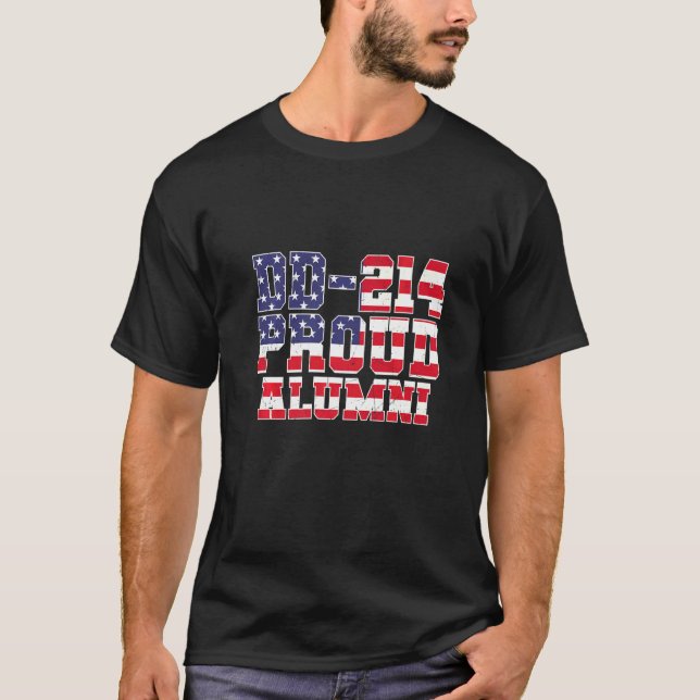 Camiseta Dd 214 Orgulhoso Alumni Veteran U S Flag Soldier (Frente)