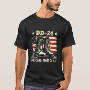 Camiseta DD 24 Cartão Oficial de Homem com Bandeira de Vete
