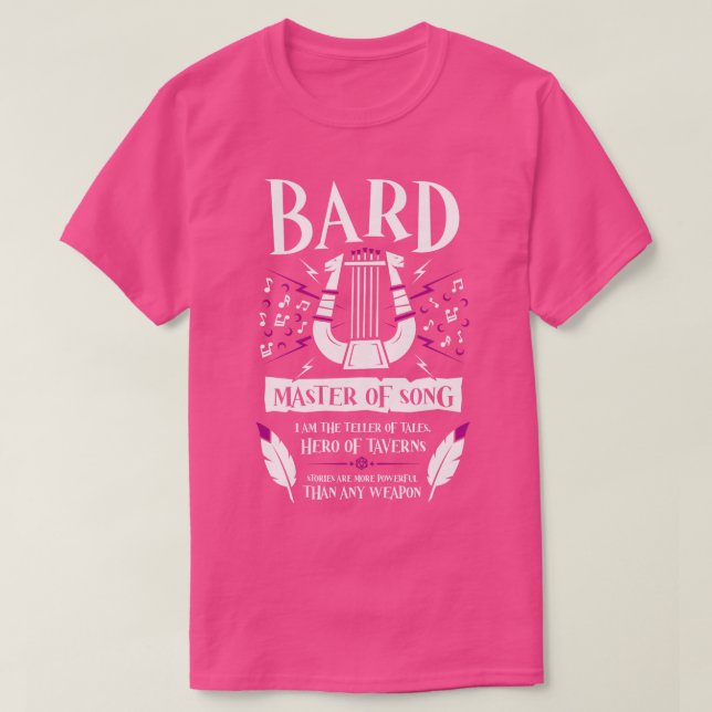 Camiseta DD BARD Classe Dungeons Dragões (Frente do Design)