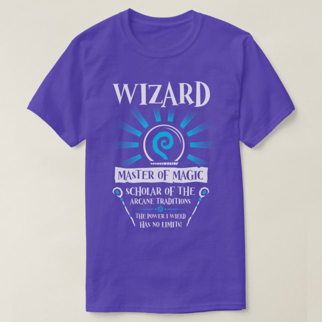 Camiseta DD WIZARD Classe Dungeons Dragões (Frente do Design)